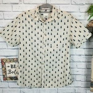 Cactus Man Ricky Singh Pineapple Shirt Slim L